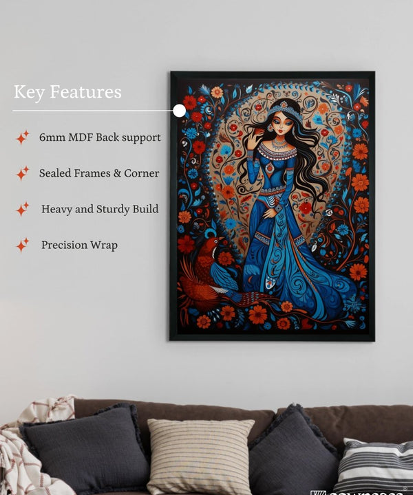 Discover Inner Peace: Sowpeace Handcrafted Flower Aura Art – Premium Indian-Inspired Canvas Print for Elegant Home Decor — image 5