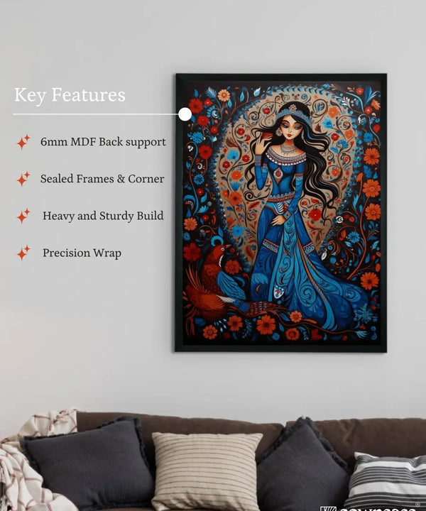 Discover Inner Peace: Sowpeace Handcrafted Flower Aura Art – Premium Indian-Inspired Canvas Print for Elegant Home Decor — image 5