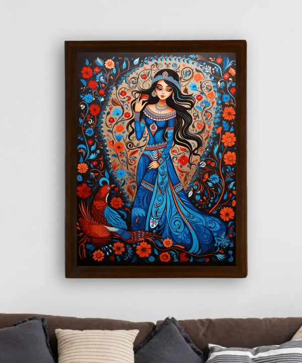 Discover Inner Peace: Sowpeace Handcrafted Flower Aura Art – Premium Indian-Inspired Canvas Print for Elegant Home Decor — image 3