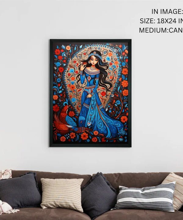 Discover Inner Peace: Sowpeace Handcrafted Flower Aura Art – Premium Indian-Inspired Canvas Print for Elegant Home Decor — image 6