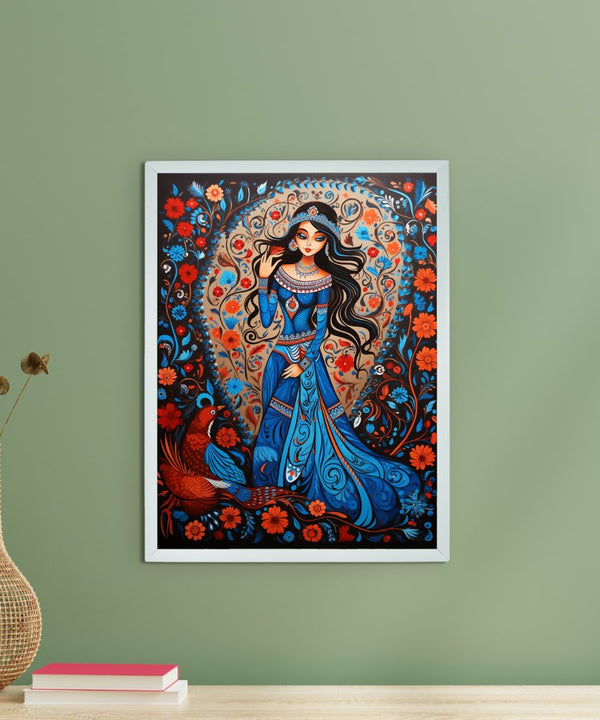 Discover Inner Peace: Sowpeace Handcrafted Flower Aura Art – Premium Indian-Inspired Canvas Print for Elegant Home Decor — main view