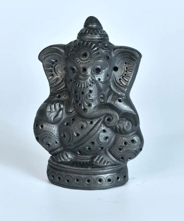 Divine Blessing: Unique Black Terracotta Ganesh Home Decor — image 5