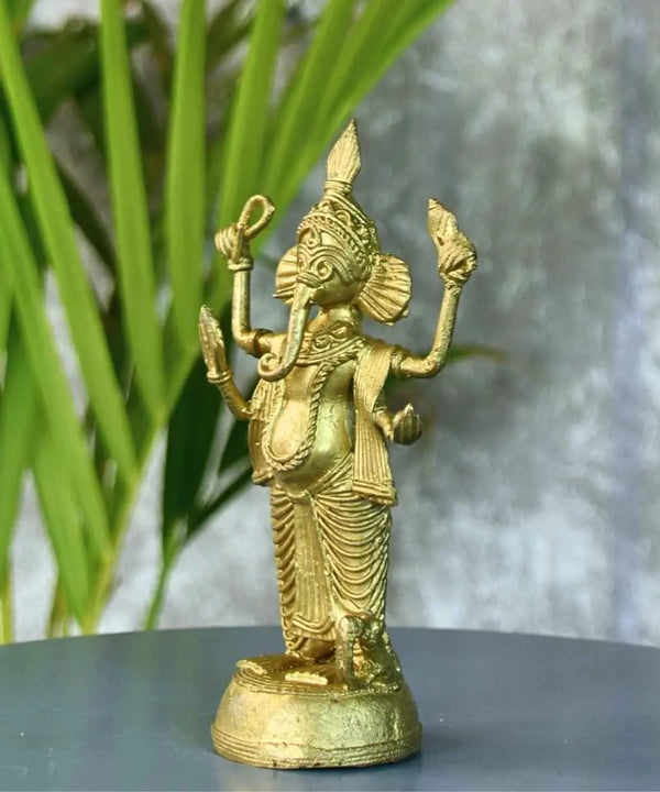 Dhokra Ganesh: Brass Tabletop Masterpiece for Unique Home Decor — image 2