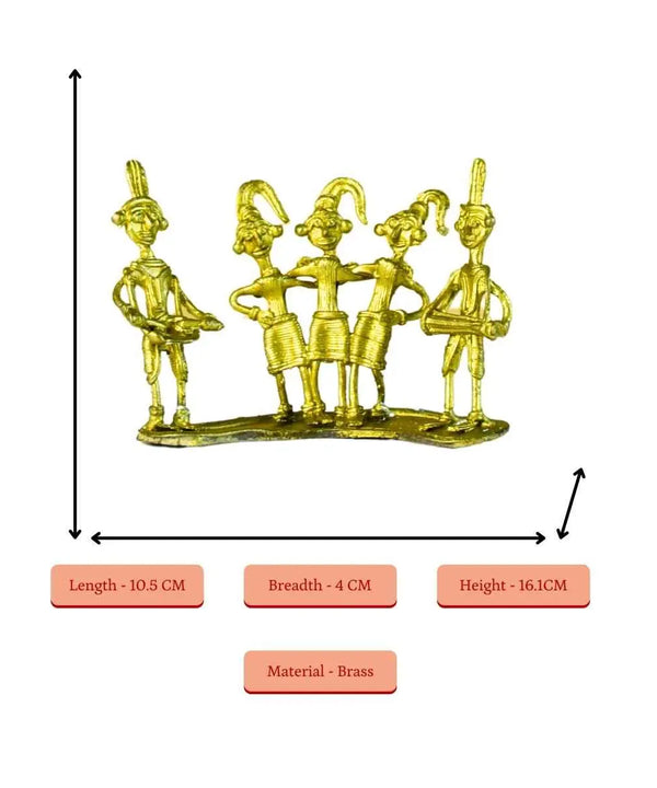Dokra Orchestra: Brass Tabletop Masterpiece for Unique Home Decor — image 4