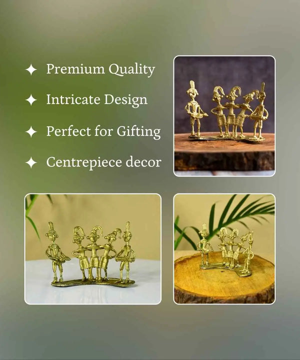 Dokra Orchestra: Brass Tabletop Masterpiece for Unique Home Decor — image 3