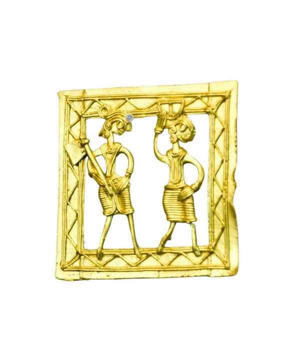 Dokra Squareplate: Artisan Brass Tabletop Elegance — image 7