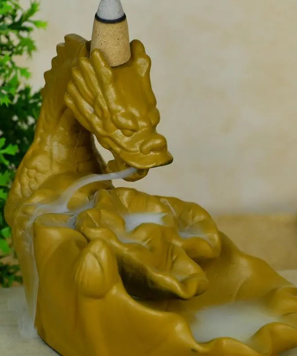 Dragon Smoke Fountain by Sowpeace - Beautiful Resin Showpiece for Home Decor — main view