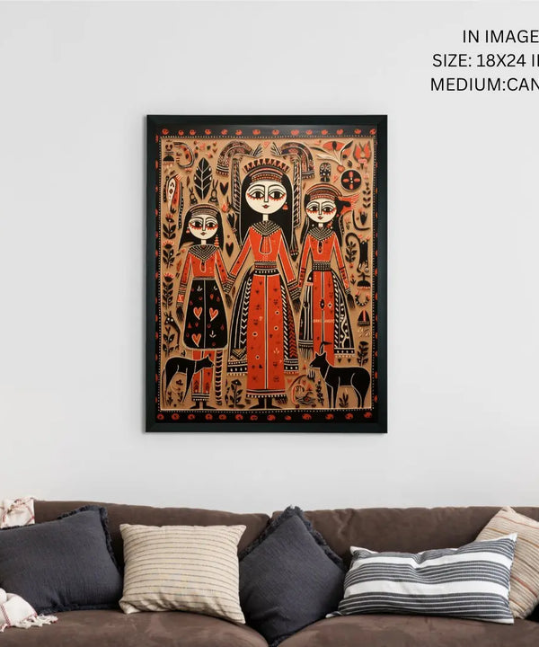 Empowering Generations: Sowpeace Handcrafted Wall Decor – Premium Indian-Inspired Canvas Art for Elegant Home Decoration — image 6