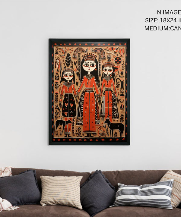 Empowering Generations: Sowpeace Handcrafted Wall Decor – Premium Indian-Inspired Canvas Art for Elegant Home Decoration — image 6