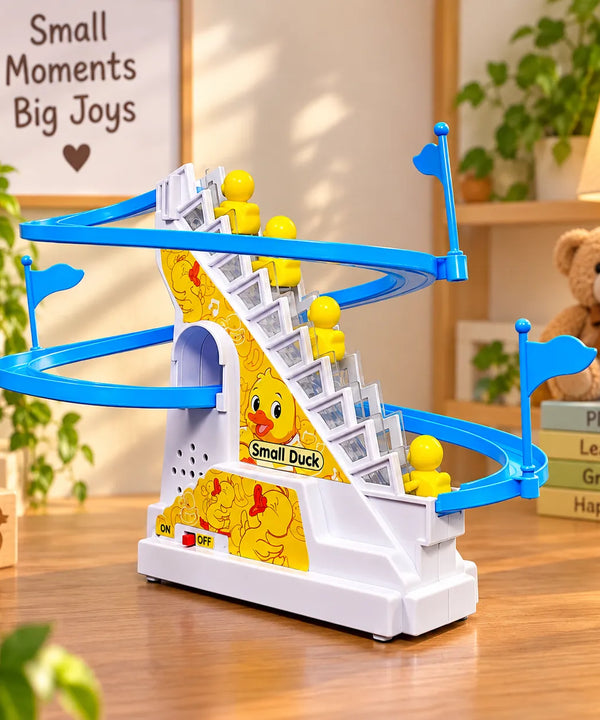 SOWPEACE Duck Slide Toy Set – Automatic Stair Climbing Ducklings with Lights & Music — main view