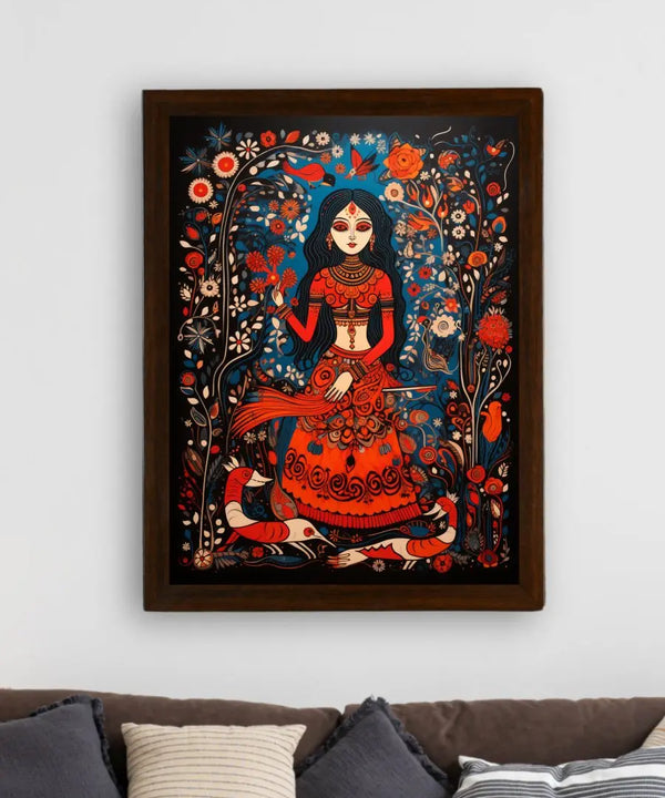 Find Your Fire: Sowpeace Handcrafted Abstract Women Art – Premium Canvas Print for Contemporary Home Decor — image 3