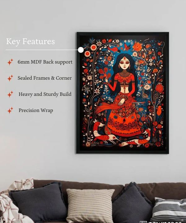 Find Your Fire: Sowpeace Handcrafted Abstract Women Art – Premium Canvas Print for Contemporary Home Decor — image 6