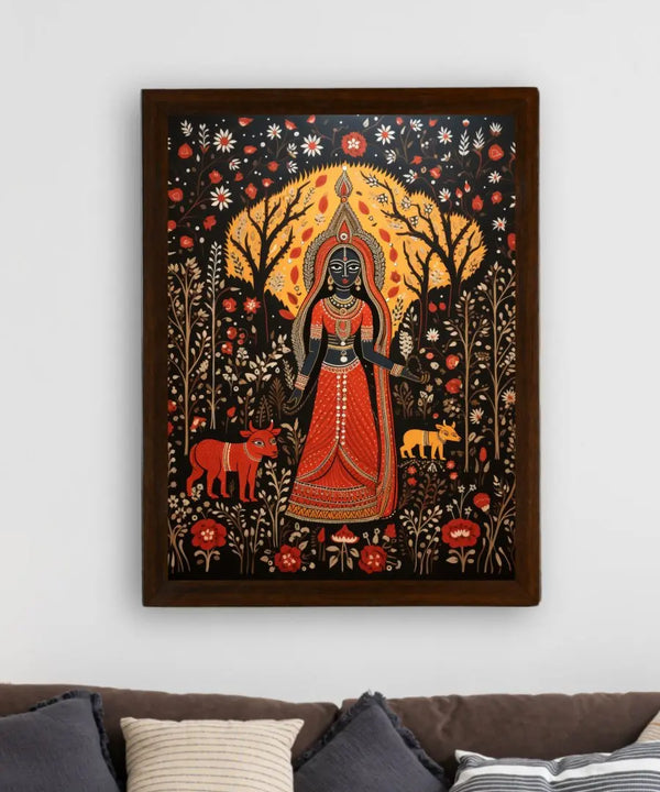 Find Your Flame: Sowpeace Handcrafted Abstract Print – Premium Indian-Inspired Canvas Art for Stylish Home Interiors — image 3