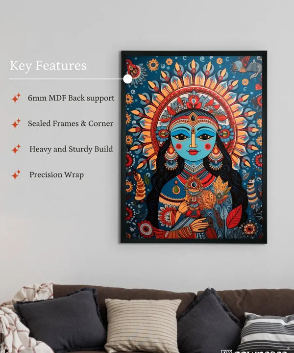 Find Your Inner Peace: Sowpeace Radha Print – Premium Indian-Inspired Canvas Art for Elegant and Spiritual Home Decor — image 6