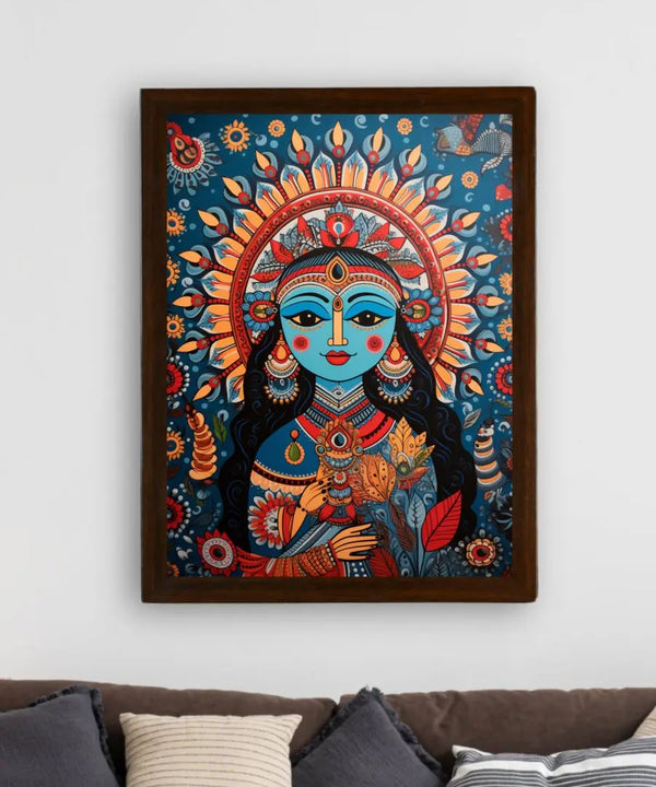 Find Your Inner Peace: Sowpeace Radha Print – Premium Indian-Inspired Canvas Art for Elegant and Spiritual Home Decor — image 3