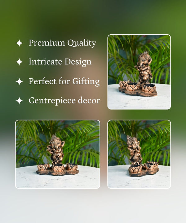 Ganesh Resin Candle Holder by Sowpeace - Artisan Home Decor & Showpiece — image 3