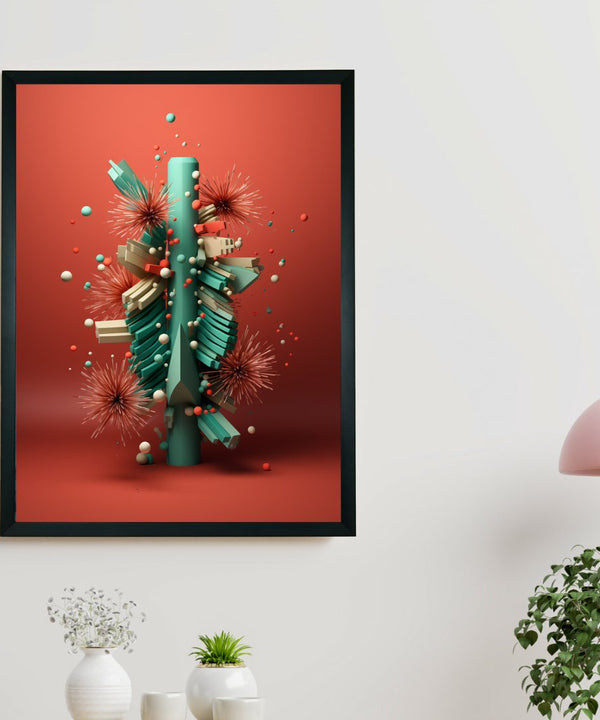 Global Chill: Sowpeace Premium Abstract Winter Canvas Prints – Handcrafted Indian-Inspired Art for Elegant Winter Decor — image 2
