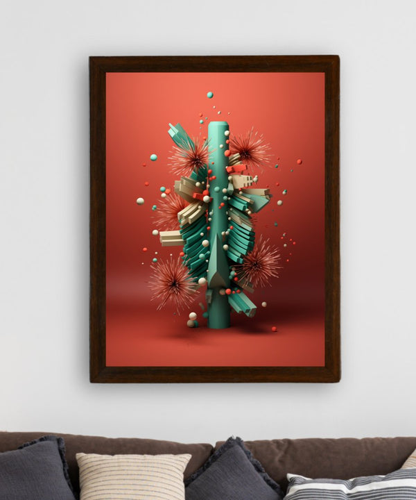 Global Chill: Sowpeace Premium Abstract Winter Canvas Prints – Handcrafted Indian-Inspired Art for Elegant Winter Decor — image 3