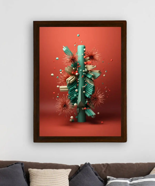 Global Chill: Sowpeace Premium Abstract Winter Canvas Prints – Handcrafted Indian-Inspired Art for Elegant Winter Decor — image 3