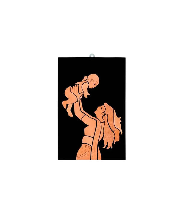 Handcrafted Terracotta Mother-Son Wall Art Masterpiece — image 7