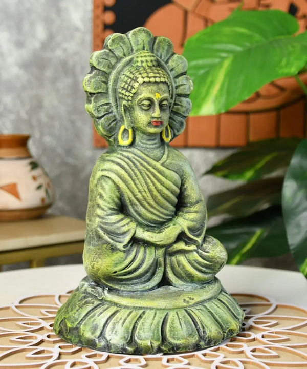 Handcrafted Terracotta Sitting Buddha: Artisan Home Decor by Sowpeace — image 2