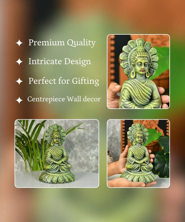 Handcrafted Terracotta Sitting Buddha: Artisan Home Decor by Sowpeace — image 3