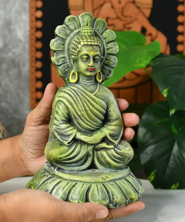 Handcrafted Terracotta Sitting Buddha: Artisan Home Decor by Sowpeace — image 5