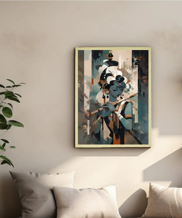 Sowpeace's Handcrafted Lord Krishna Abstract Wall Art — image 4