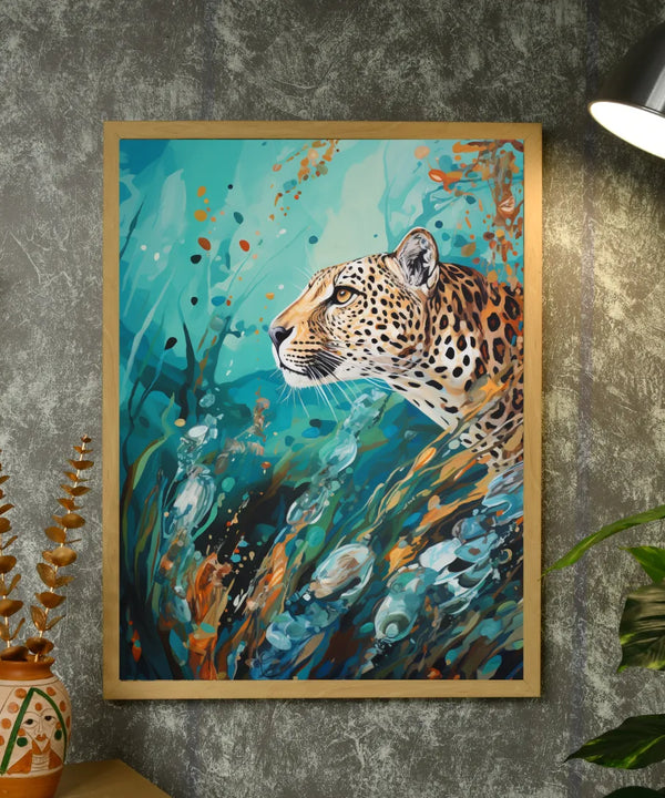 Sowpeace Harmony: Find Your Handcrafted Abstract Leopard – Premium Indian-Inspired Canvas Art for Stylish Home Interiors — image 4