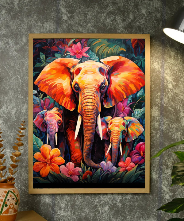 Sowpeace Harmony: Find Your Handcrafted Abstract Elephant – Premium Indian-Inspired Canvas Art for Elegant Home Decor — image 4