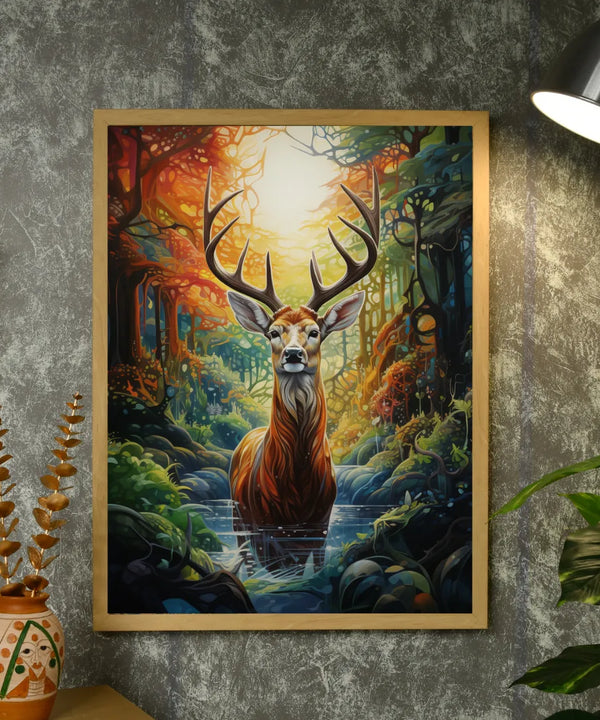 Sowpeace Harmony: Find Your Handcrafted Abstract 12 Singha – Premium Indian-Inspired Canvas Art for Elegant Home Decoration — image 4