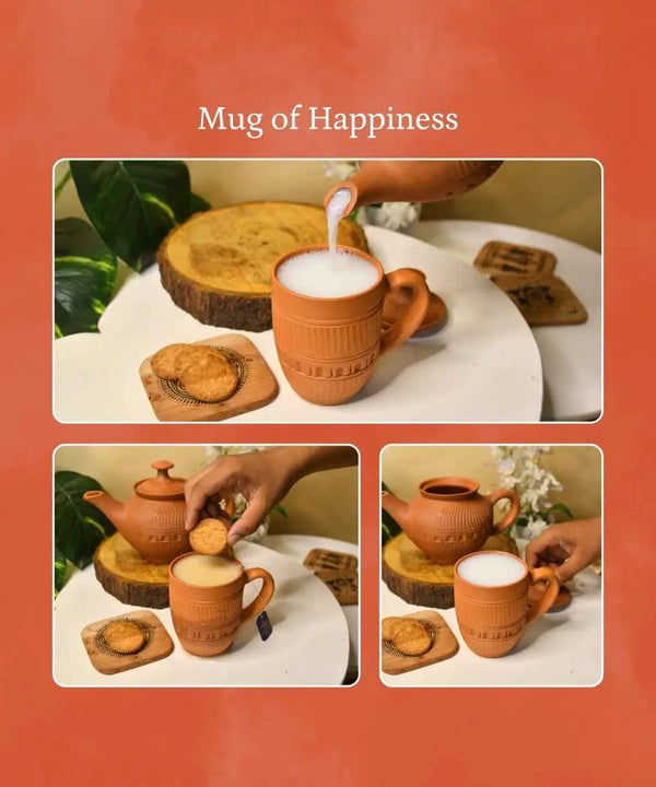 Rustic Terracotta Coffee Mug: Home Decor & Kitchen Delight — image 4