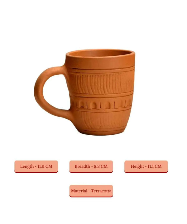 Rustic Terracotta Coffee Mug: Home Decor & Kitchen Delight — image 5