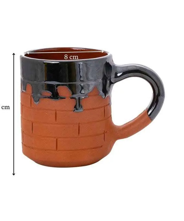 Sculpted Terracotta Coffee Mug: Stylish Functionality — image 6
