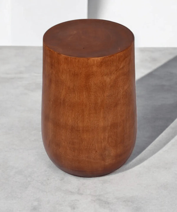 Sowpeace Acacia Wood Artisan Sitting Stool — main view