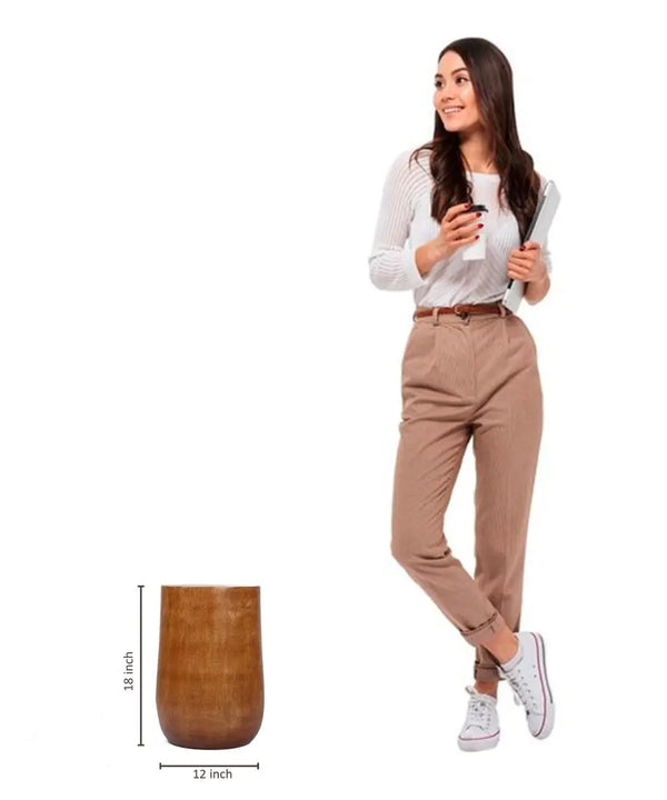 Sowpeace Acacia Wood Artisan Sitting Stool — image 4