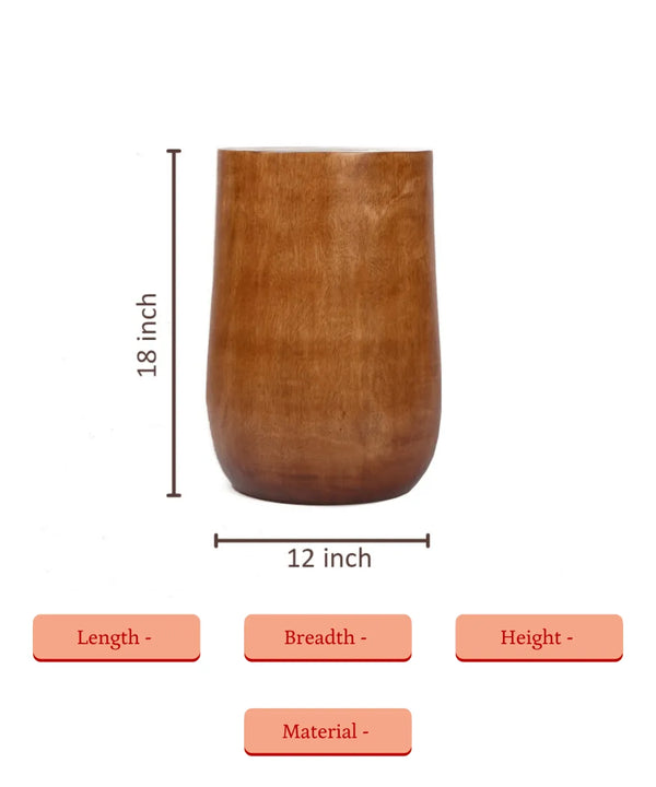 Sowpeace Acacia Wood Artisan Sitting Stool — image 6
