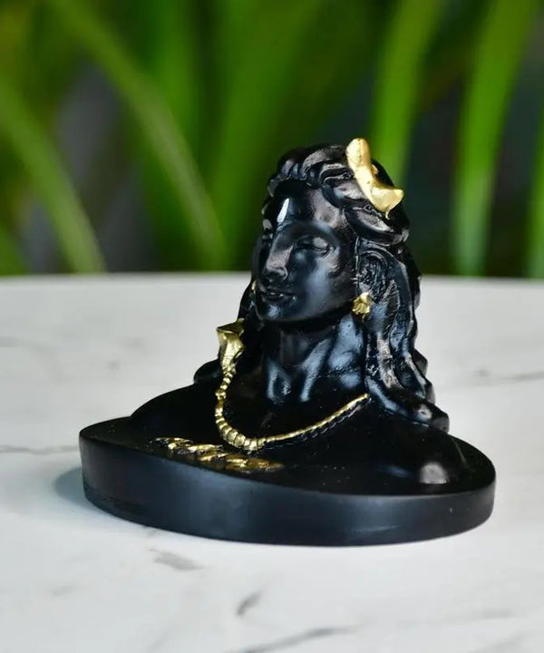 Sowpeace Adiyogi Shiva Statue 3 Inch | Mini Black Idol for Meditation, Home Décor & Spiritual Gift — image 4