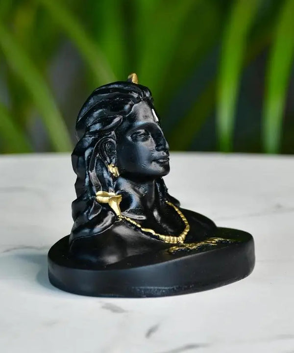 Sowpeace Adiyogi Shiva Statue 3 Inch | Mini Black Idol for Meditation, Home Décor & Spiritual Gift — image 6