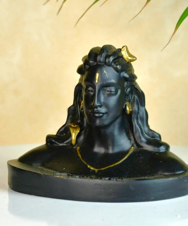 Sowpeace Adiyogi Shiva Statue 5 Inch | Black Idol for Meditation, Home Décor & Spiritual Gift — image 5