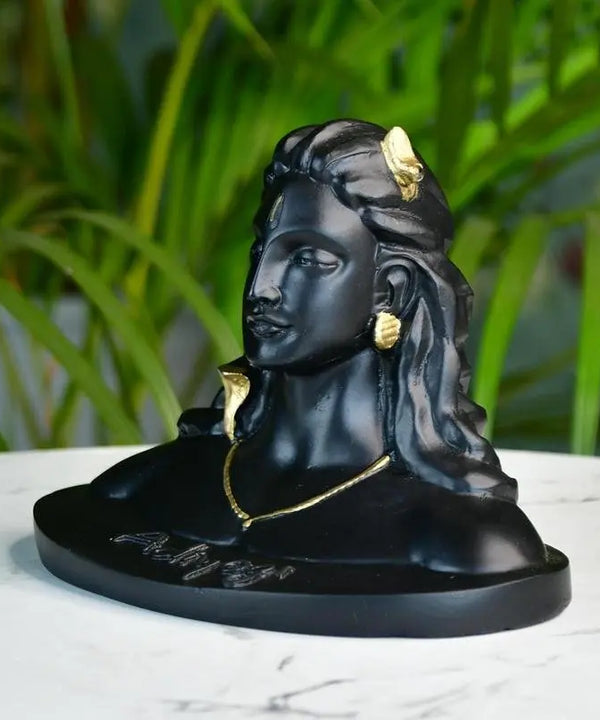 Sowpeace Adiyogi Shiva Statue 5 Inch | Black Idol for Meditation, Home Décor & Spiritual Gift — image 2