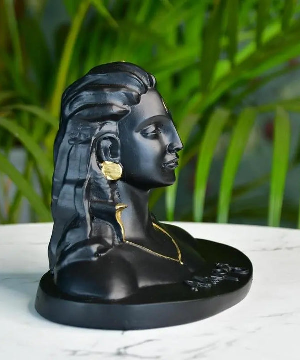 Sowpeace Adiyogi Shiva Statue 5 Inch | Black Idol for Meditation, Home Décor & Spiritual Gift — image 6