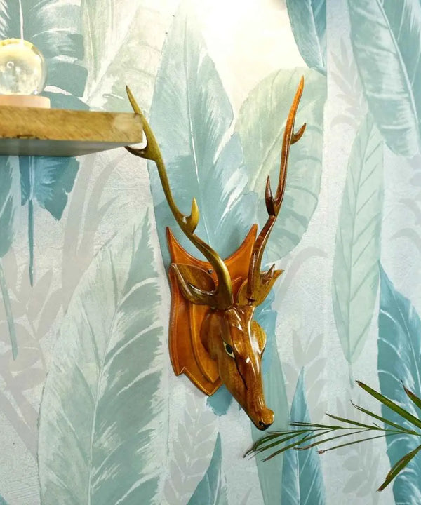Sowpeace Artisan Wooden Deer Head: Exquisite Home Decor — image 5