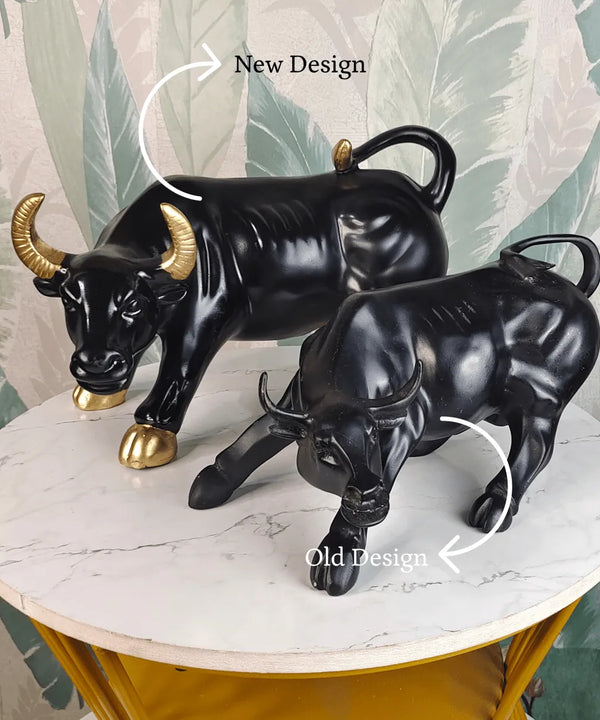 Sowpeace Black Bull Decor | Bold Resin Animal Figurine for Modern Home & Office Décor, Gifting — image 4