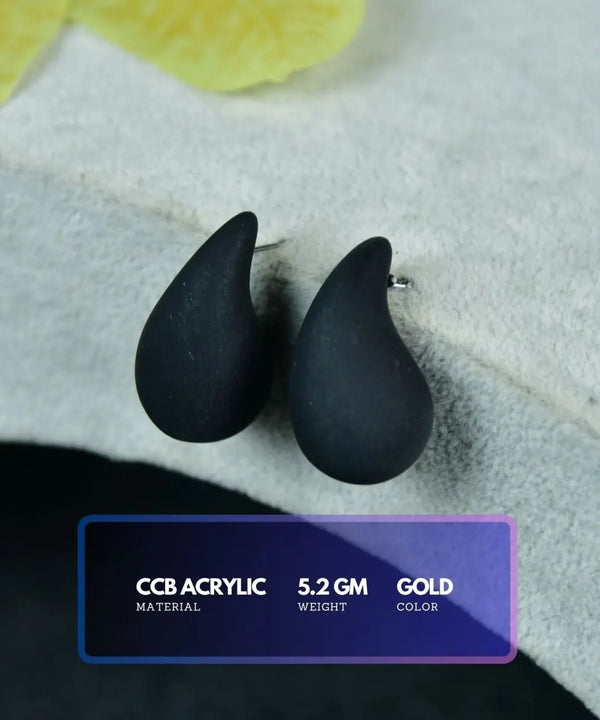 Sowpeace Black Teardrop CCB Earrings | Elegant One‑Size Lightweight Jewelry for Women & Daily Wear — image 3