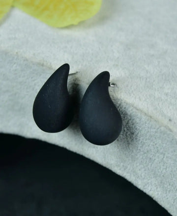 Sowpeace Black Teardrop CCB Earrings | Elegant One‑Size Lightweight Jewelry for Women & Daily Wear — alternate view