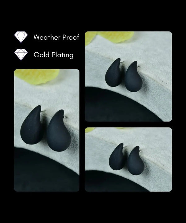 Sowpeace Black Teardrop CCB Earrings | Elegant One‑Size Lightweight Jewelry for Women & Daily Wear — image 4
