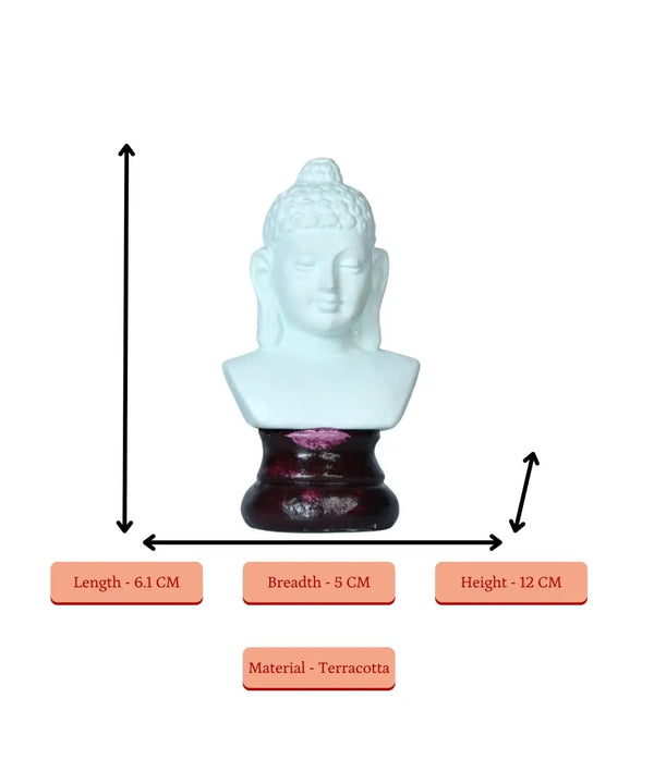 Sowpeace Bliss: White Small Buddha Terracotta Decor — image 4