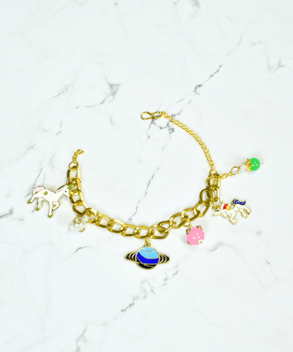 Sowpeace Cosmic Charm Bracelet | Stylish Stainless Steel One‑Size Adjustable Celestial Jewelry for Women & Men — main view