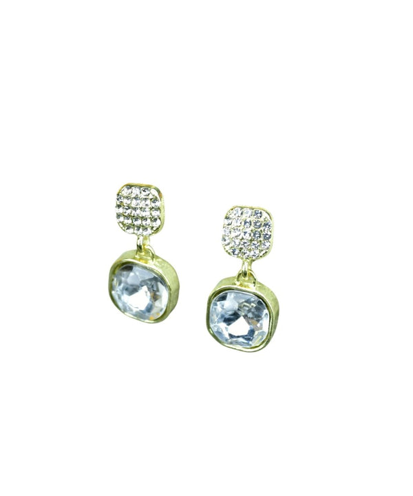 Sowpeace Crystal on Crystal Gold Stainless Steel Earrings | Elegant One‑Size Lightweight Jewelry for Women & Daily Wear — image 5